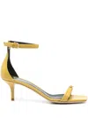 Elisabetta Franchi 65mm Logo-plaque Sandals In Yellow