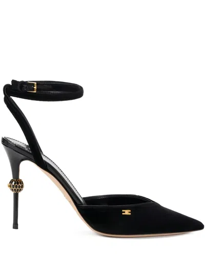 Elisabetta Franchi 90mm Pointed-toe Heeled Pump In Black