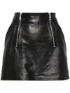 Elisabetta Franchi A-line Leather Miniskirt In Black