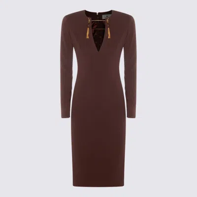 ELISABETTA FRANCHI ELISABETTA FRANCHI DARK RED DRESS