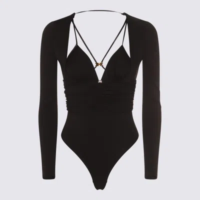 Elisabetta Franchi Black Viscose Bodysuit