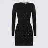 Elisabetta Franchi Jewel Embellished Fitted Dress With Long Sleeves In Black