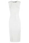Elisabetta Franchi Open-back Midi Dress In Avorio