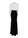 Elisabetta Franchi Pleated-front Maxi Dress In Black