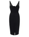 Elisabetta Franchi Bustier-top Crepe Midi Dress In Black