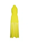 Elisabetta Franchi Halterneck Maxi Dress In Cedro