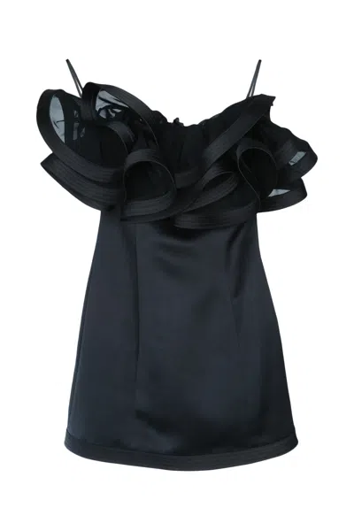 Elisabetta Franchi Elegant Gown With Rouge Detail In Blue