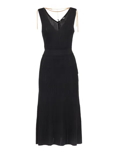 Elisabetta Franchi Abito Di Maglia In Black