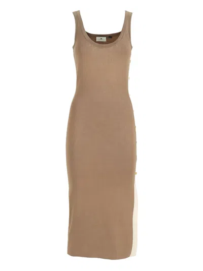 Elisabetta Franchi Abito Di Maglia In Brown
