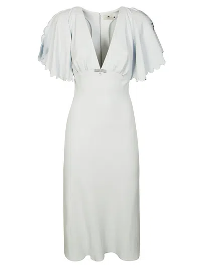 Elisabetta Franchi Dresses Blue And Green In White