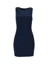 Elisabetta Franchi Sleeveless Fitted Mini Dress In Blue