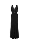 Elisabetta Franchi Red Carpet Dress In Tulle In Black