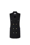 Elisabetta Franchi Sleeveless Tailored Dress In Black
