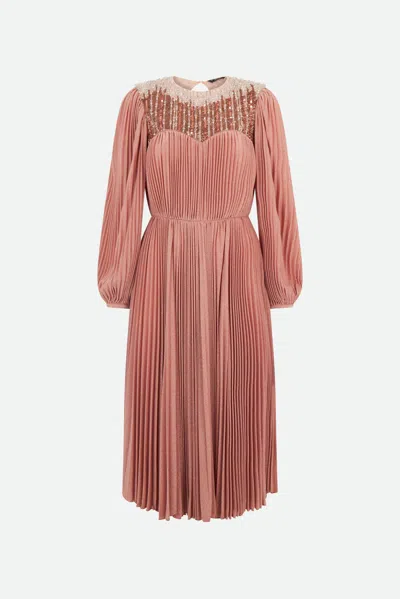 Elisabetta Franchi Abito Impero Rose Gold In Rosa