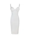 Elisabetta Franchi Crepe Dress With White Satin Bows In 360