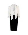Elisabetta Franchi Abito In Georgette E Crêpe Con Piping