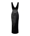 Elisabetta Franchi Abito In Maglia Traforata Con Spacco In Black