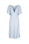 Elisabetta Franchi Abito Mezza Manica Longuette In Blue