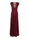 Elisabetta Franchi 'red Carpet' Dress In Burgundy
