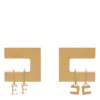 Elisabetta Franchi Square-frame Earrings In Gold