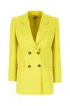 Elisabetta Franchi Acid Green Polyester Blazer In Cedro