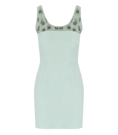 ELISABETTA FRANCHI ELISABETTA FRANCHI ACQUA DRESS WITH PEARLS
