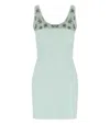 Elisabetta Franchi Embellished Sleeveless Mini Dress In Blue