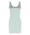 Elisabetta Franchi Embellished Sleeveless Mini Dress In Grün