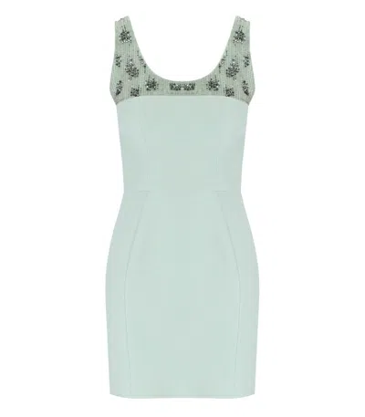 ELISABETTA FRANCHI ELISABETTA FRANCHI ACQUA DRESS WITH PEARLS
