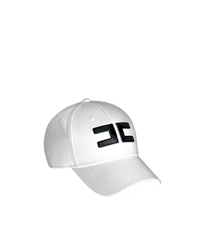 Elisabetta Franchi Adjustable Baseball Cap In White