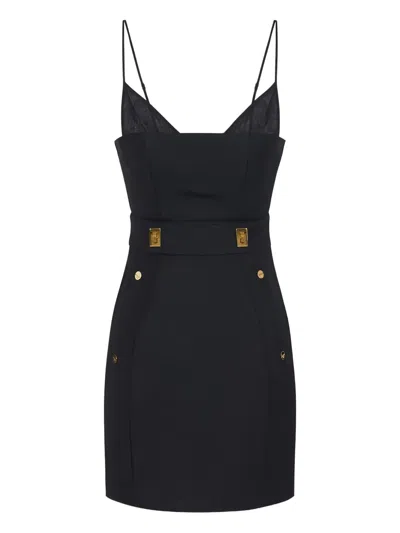Elisabetta Franchi Adjustable-straps Mini Dress In Black