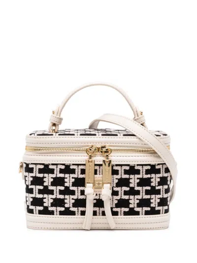 Elisabetta Franchi All-over Graphic-print Makeup Bag In White