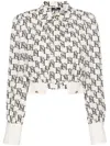 ELISABETTA FRANCHI ELISABETTA FRANCHI ALL-OVER LOGO PRINT SHIRT