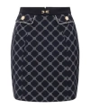 Elisabetta Franchi All-over Printed Mini Skirt In Black
