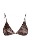 Elisabetta Franchi Alligator-print Bra In Multi