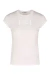 Elisabetta Franchi American Sleeves T-shirt In White
