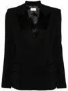 Elisabetta Franchi Single-breasted Virgin Wool Blazer