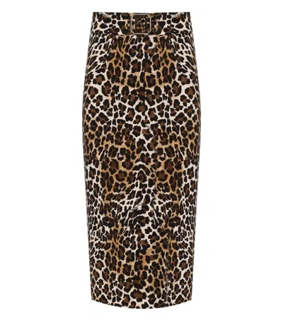 Elisabetta Franchi Animal-print Midi Skirt In Animal Print