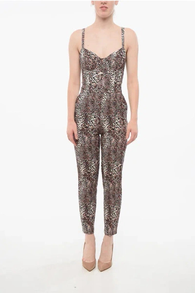 Elisabetta Franchi Animal Printed Jumpsuit With Matched Belt
