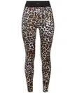 Elisabetta Franchi Animalier Leggings In Braun
