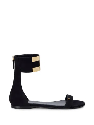 Elisabetta Franchi Ankle-strap Sandals In Black