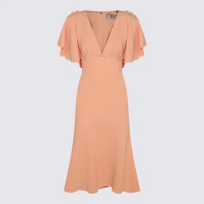ELISABETTA FRANCHI ANTIQUE PINK VISCOSE DRESS