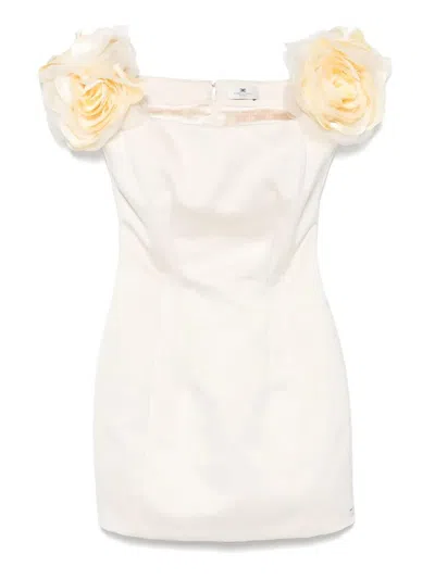 ELISABETTA FRANCHI ELISABETTA FRANCHI APPLIED FLOWERS DRESS
