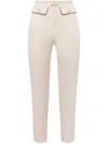 Elisabetta Franchi Ecrù Slim Fit Trouser In Neutrals
