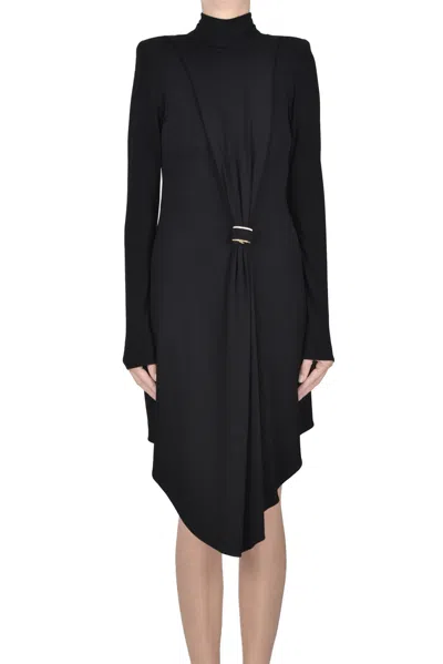 ELISABETTA FRANCHI ASYMMETRIC JESERY DRESS