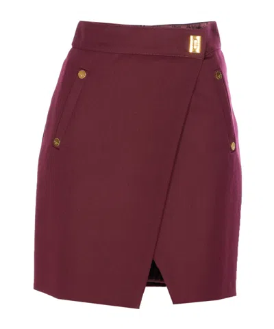ELISABETTA FRANCHI ELISABETTA FRANCHI HIGH-WAIST ASYMMETRICAL SKIRT