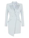 Elisabetta Franchi Asymmetrical Double-breasted Mini Dress In White