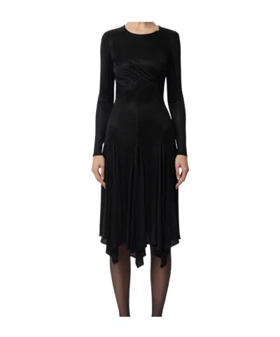 ELISABETTA FRANCHI ASYMMETRIC EVENING DRESS