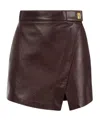 Elisabetta Franchi Asymmetrical Leather Mini Skirt