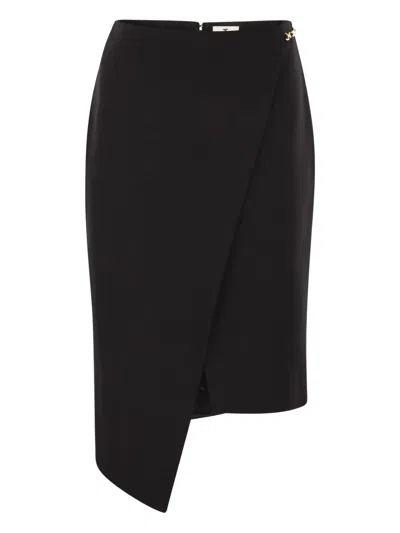 ELISABETTA FRANCHI ASYMMETRICAL MINI SKIRT